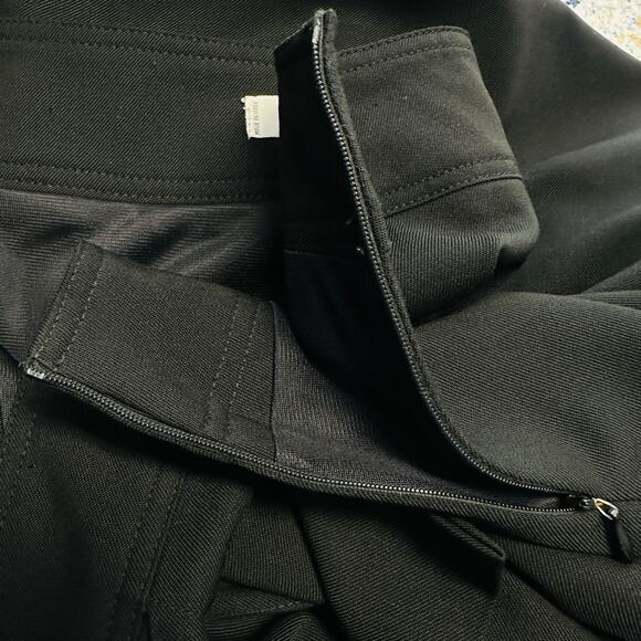 Moschino Jeans Black Donna Skirt Wool Blend Pleated‎ Ruffle Zip Lined Size US 14 - Picture 8 of 8